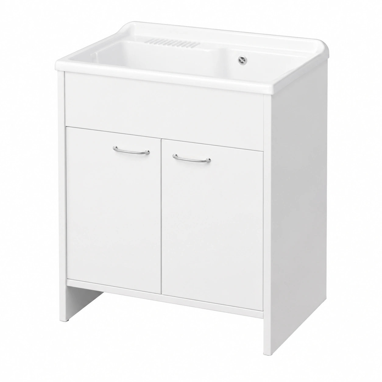 Ensemble de meubles de salle de bain, avec portes, coloris blanc, pour la salle de bain