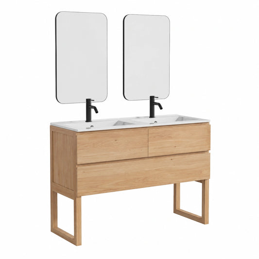 Robinet extérieur, en chêne, coloris naturel, pour le jardin ou la terrasse