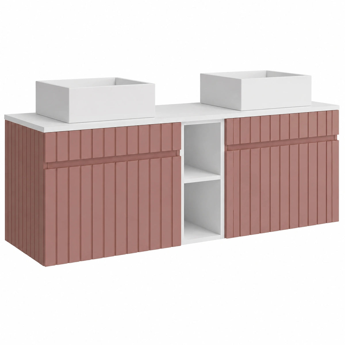 Ensemble de meubles de salle de bain, coloris rose, pour la salle de bain