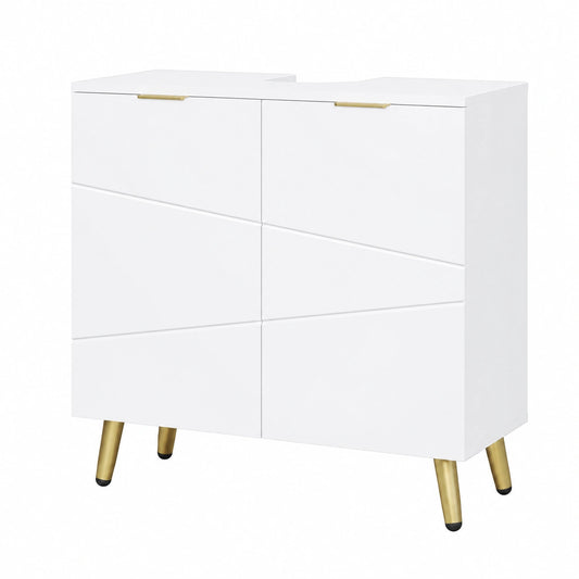 Armoire, réglable, avec étagères, avec portes, en panneaux de bois, coloris blanc, 60 x 30 x 60 cm, pour la chambre