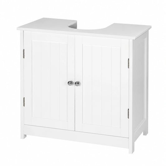 Ensemble de meubles de salle de bain, avec portes, coloris blanc, pour la salle de bain