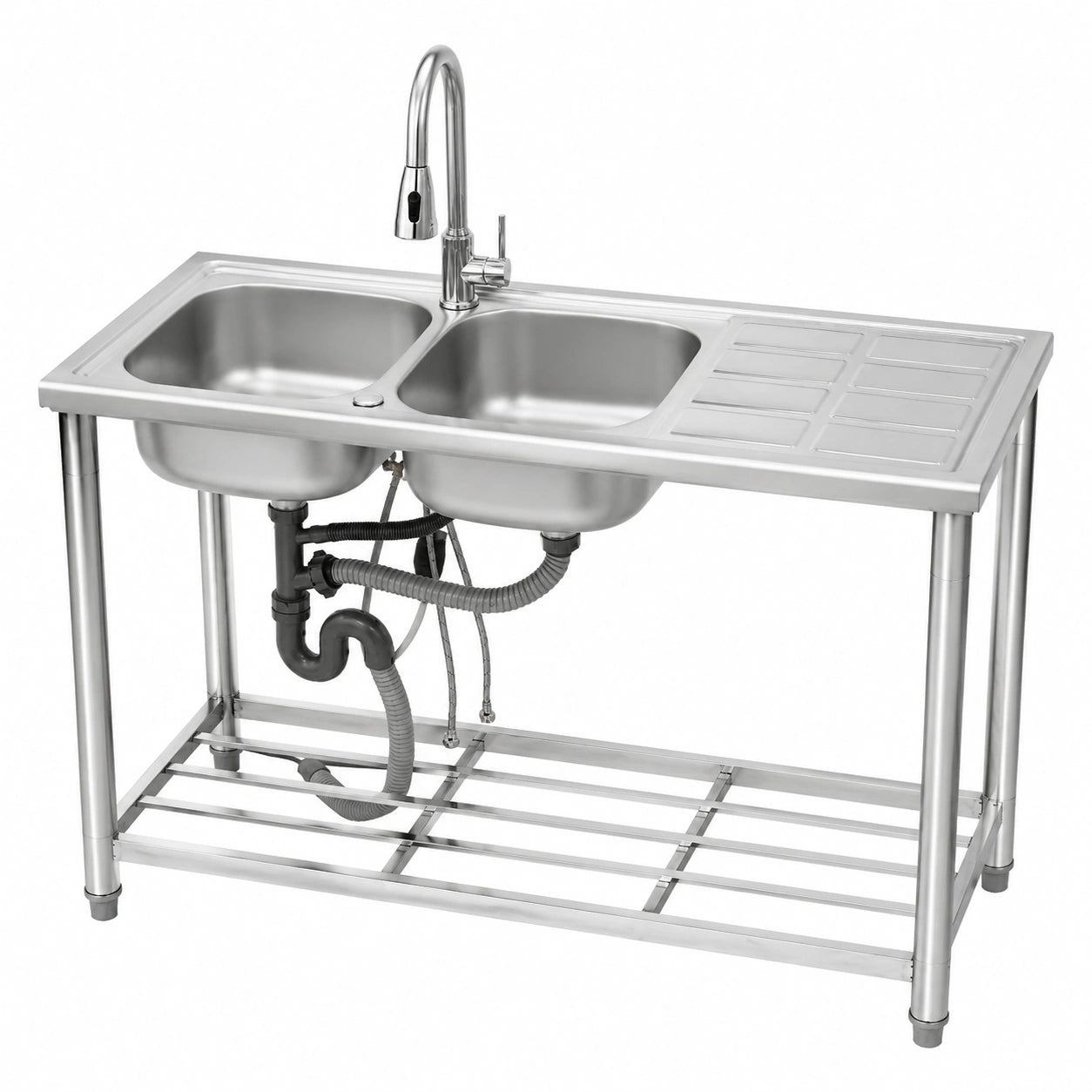 Robinet extérieur, en acier inoxydable, 120 x 50 x 80 cm, pour le jardin ou la terrasse