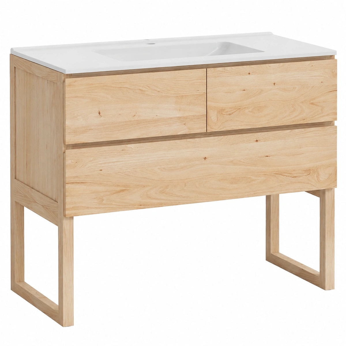 Ensemble de meubles de salle de bain, en chêne, coloris naturel, pour la salle de bain
