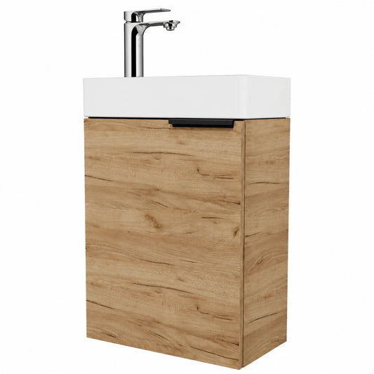 Ensemble de meubles de salle de bain, en chêne, coloris doré, pour la salle de bain