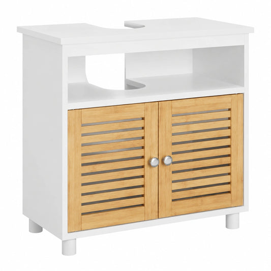 Armoire, avec rangement, avec portes, en bambou, 60 x 30 x 60 cm, pour la chambre
